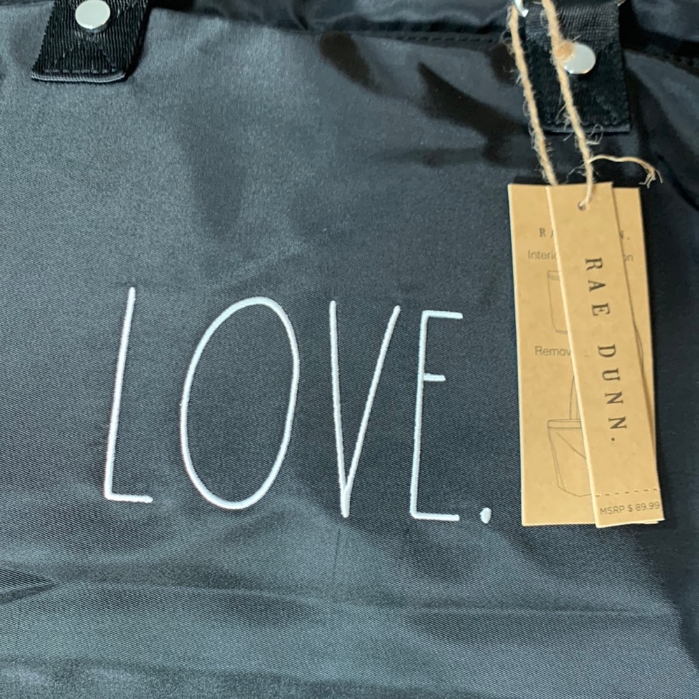 Rae Dunn LOVE tote - Picture 2 of 12